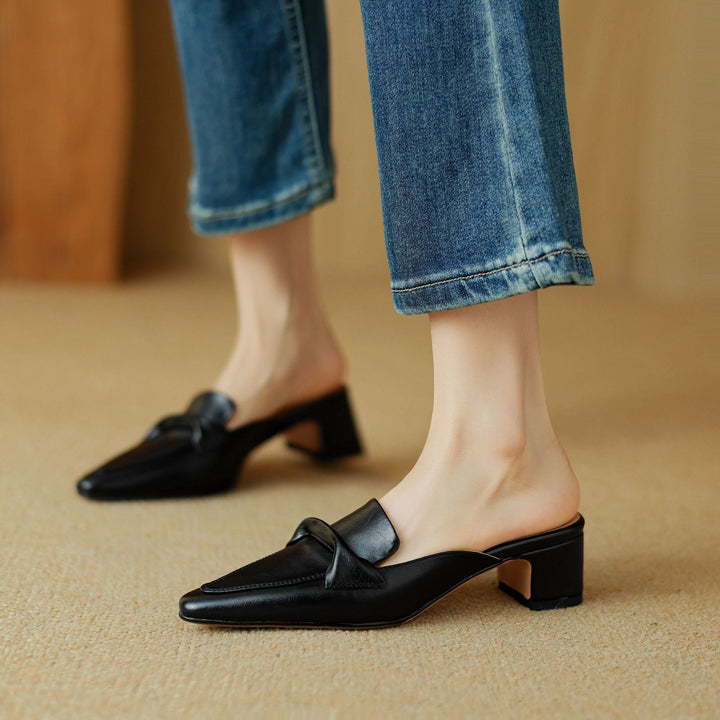 Matilda | Pointed Leather Mules