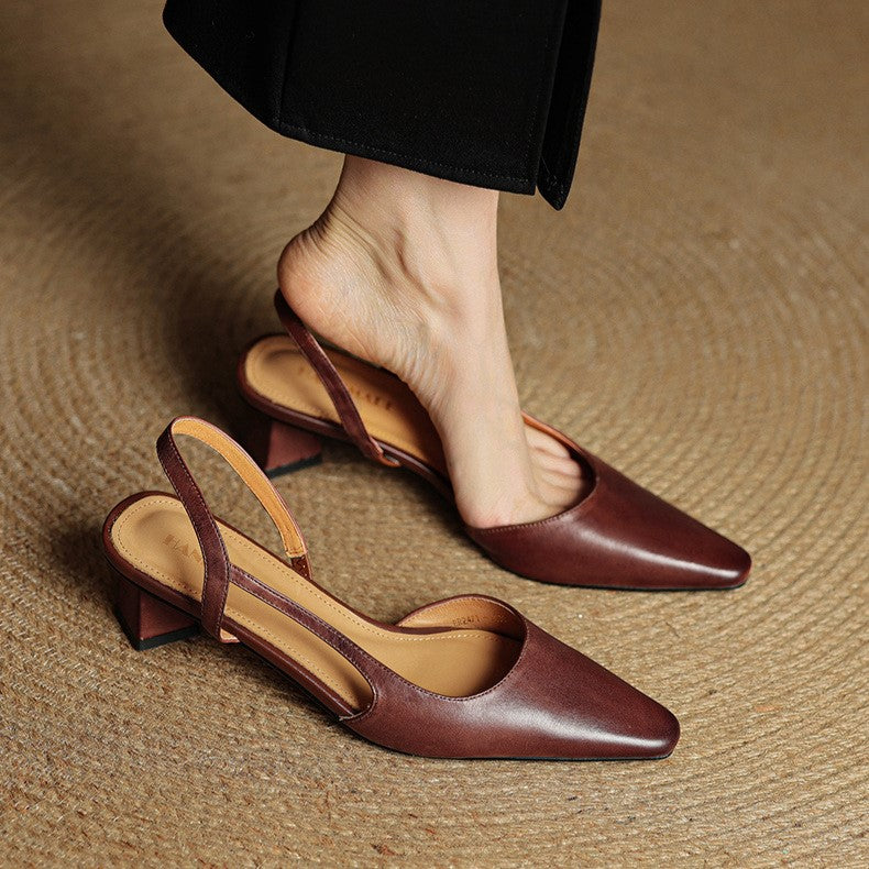 Georgia | Leather Slingback Pumps