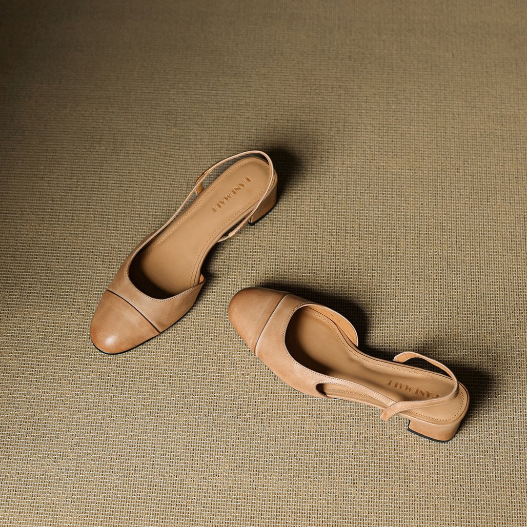 Harlow heels, cushioned leather insole detail