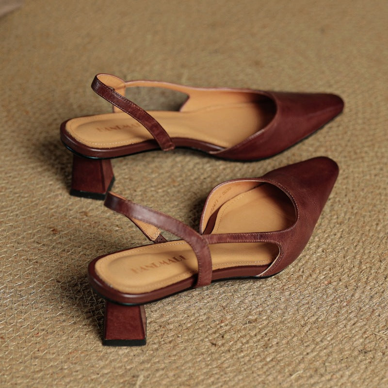 Georgia | Leather Slingback Pumps