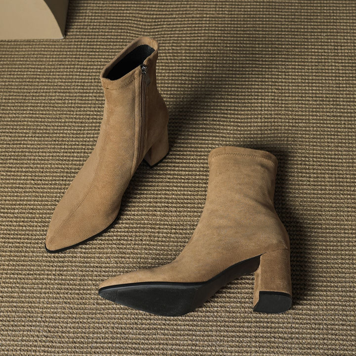 Élan Suede Leather Ankle Boots