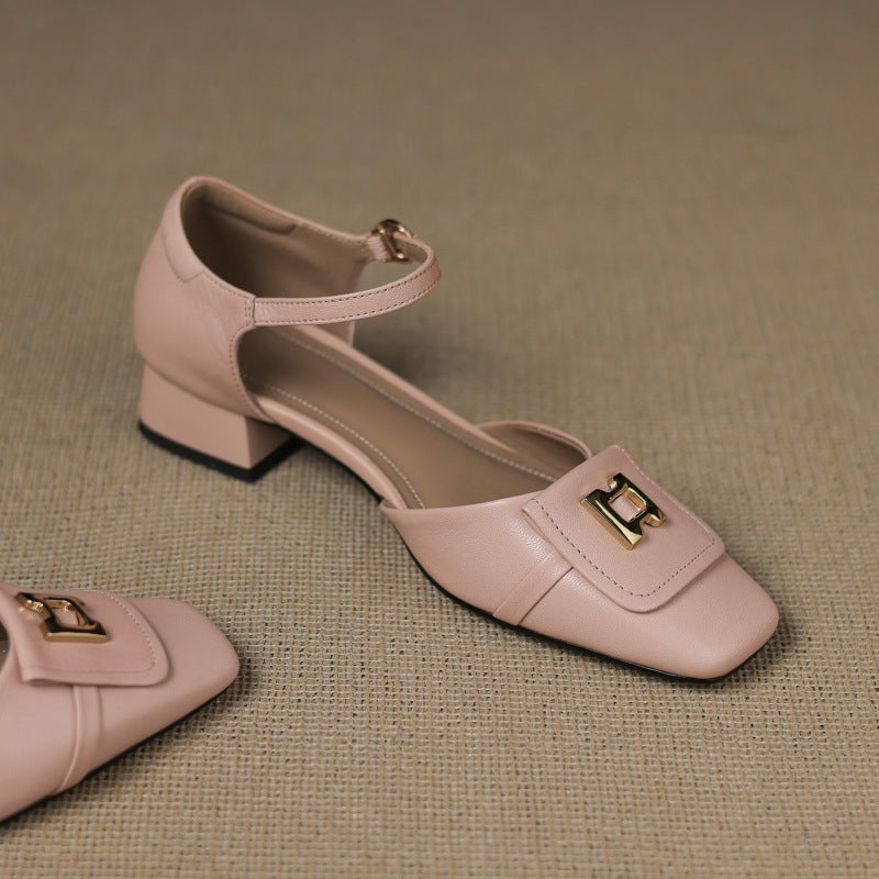 Dorothy buckle leather Mary-Janes, full pair view