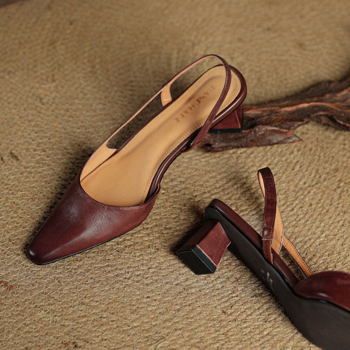 Georgia | Leather Slingback Pumps
