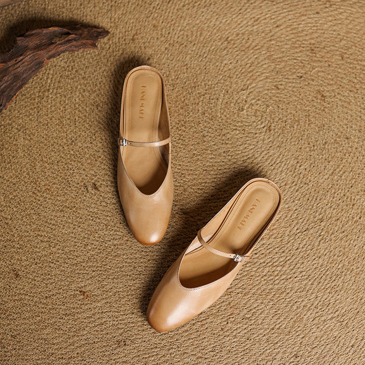 Clementine | Mary-Jane Leather Mules