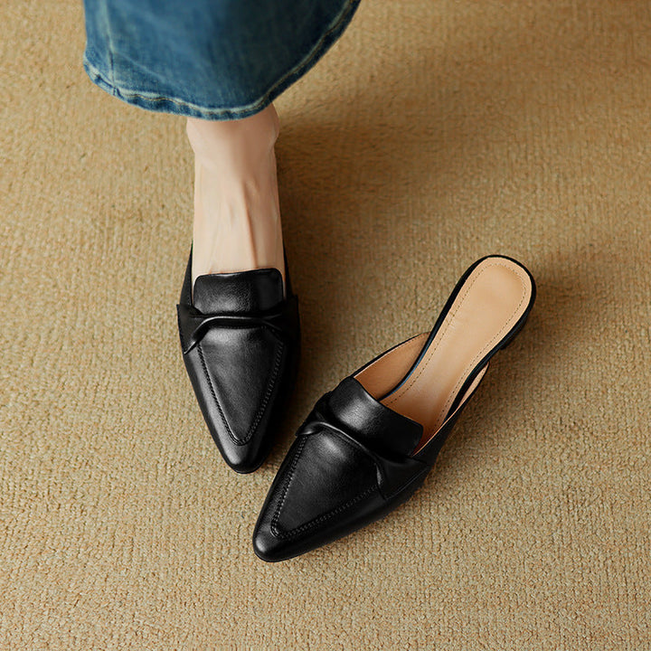 Matilda | Pointed Leather Mules