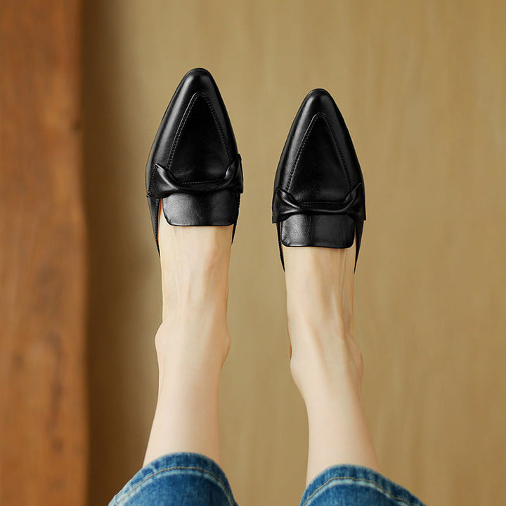 Matilda | Pointed Leather Mules