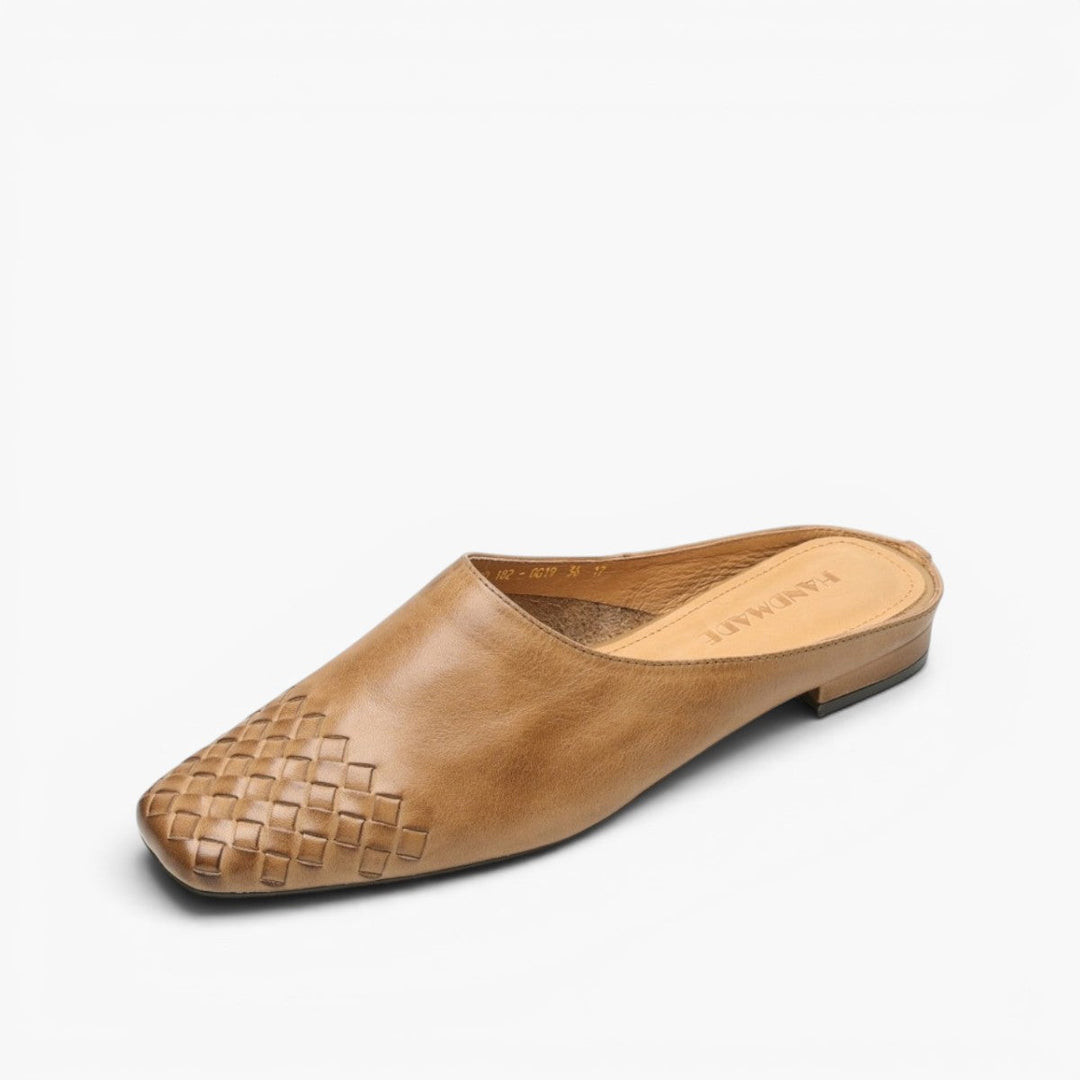 Meredith mules, cushioned insole detail