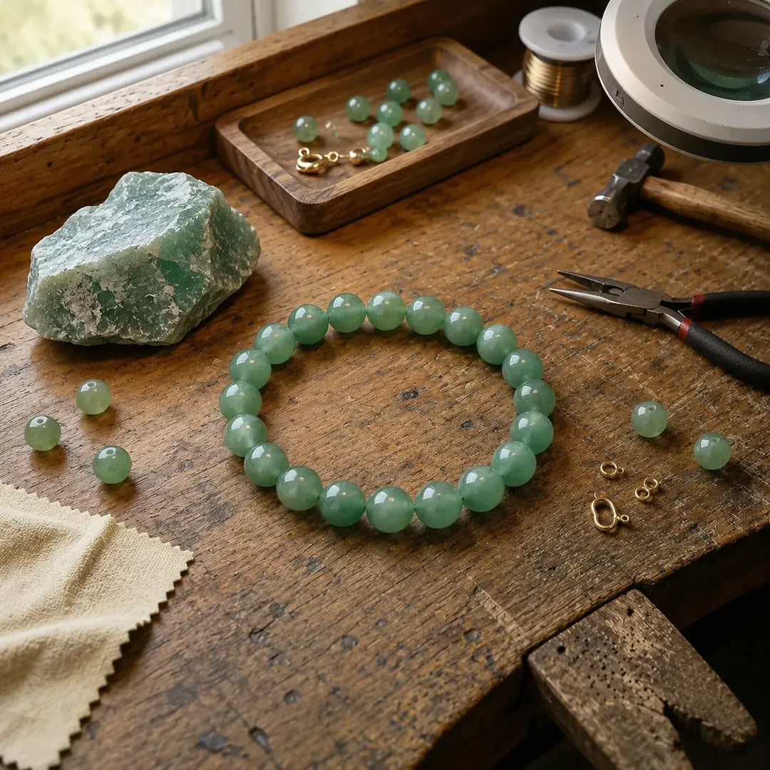 Green aventurine healing bracelet gift-ready for a loved one