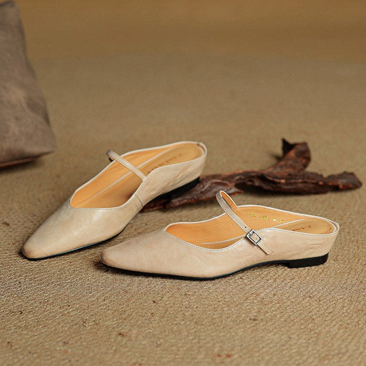 Rosalyn mules, detail of flexible foldable sole