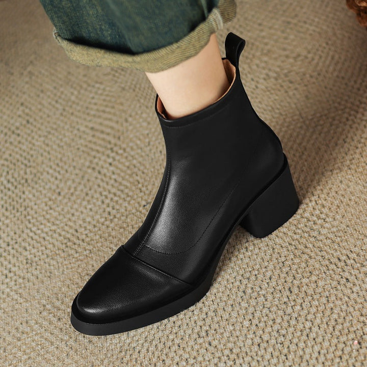 Velisse Leather Block Boots