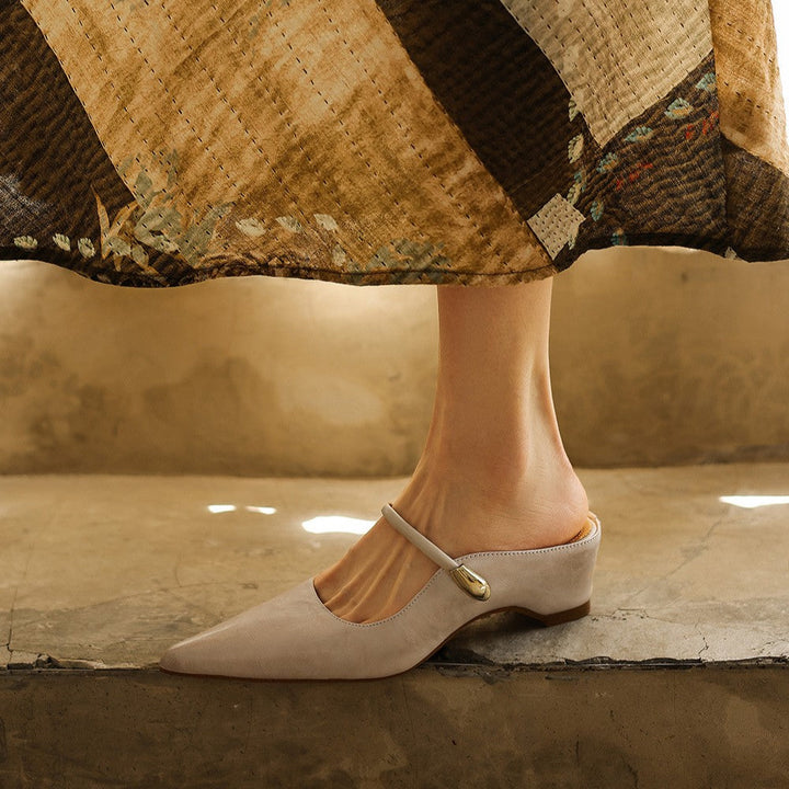 Beatrice | Pointed Leather Mules