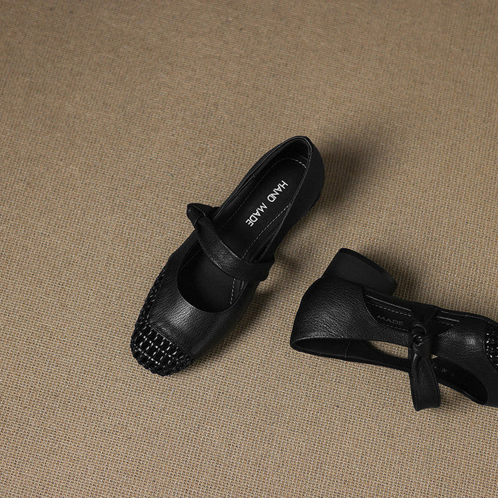 Eloise | Woven Leather Mary-Janes