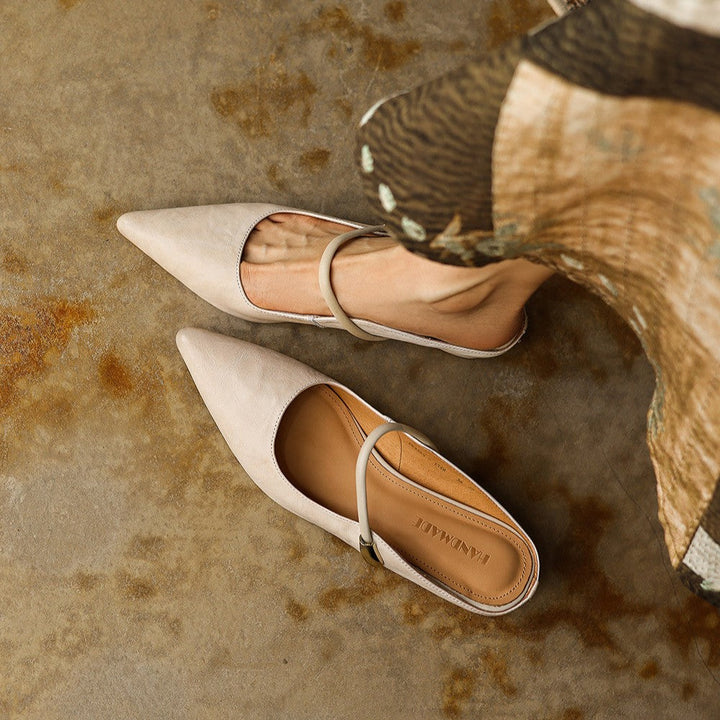 Beatrice | Pointed Leather Mules