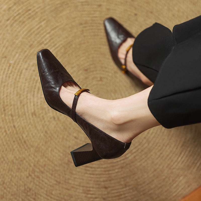 Bridget pumps worn with tailored separates
