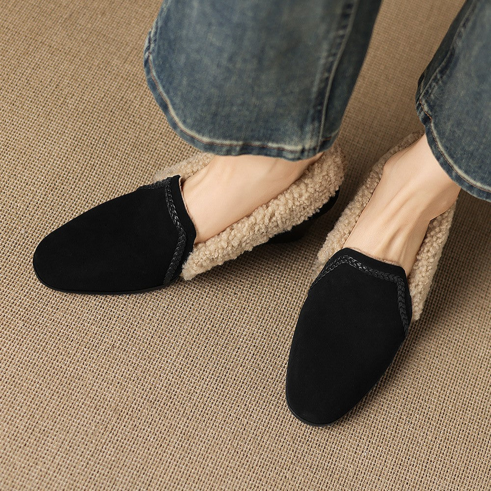 Dolores heels worn with trousers and knitwear