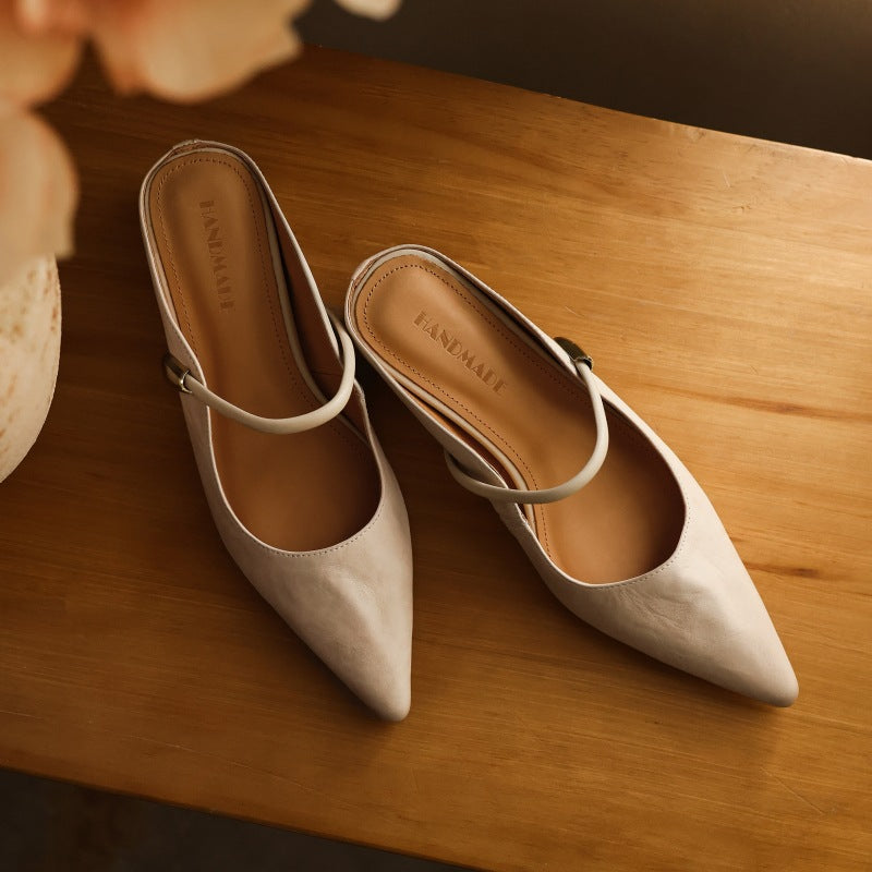 Beatrice | Pointed Leather Mules