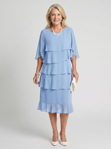 Brent | Midi Dress with Layered Tiers