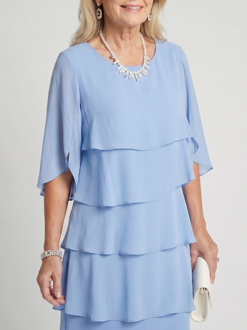Brent | Midi Dress with Layered Tiers