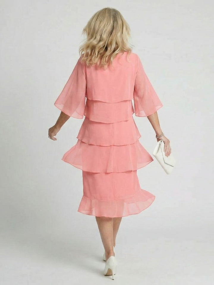 Brent | Midi Dress with Layered Tiers