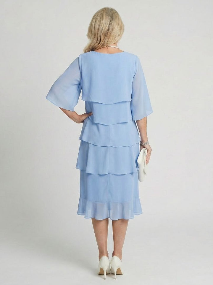 Brent | Midi Dress with Layered Tiers