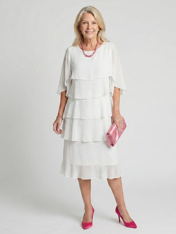 Brent | Midi Dress with Layered Tiers