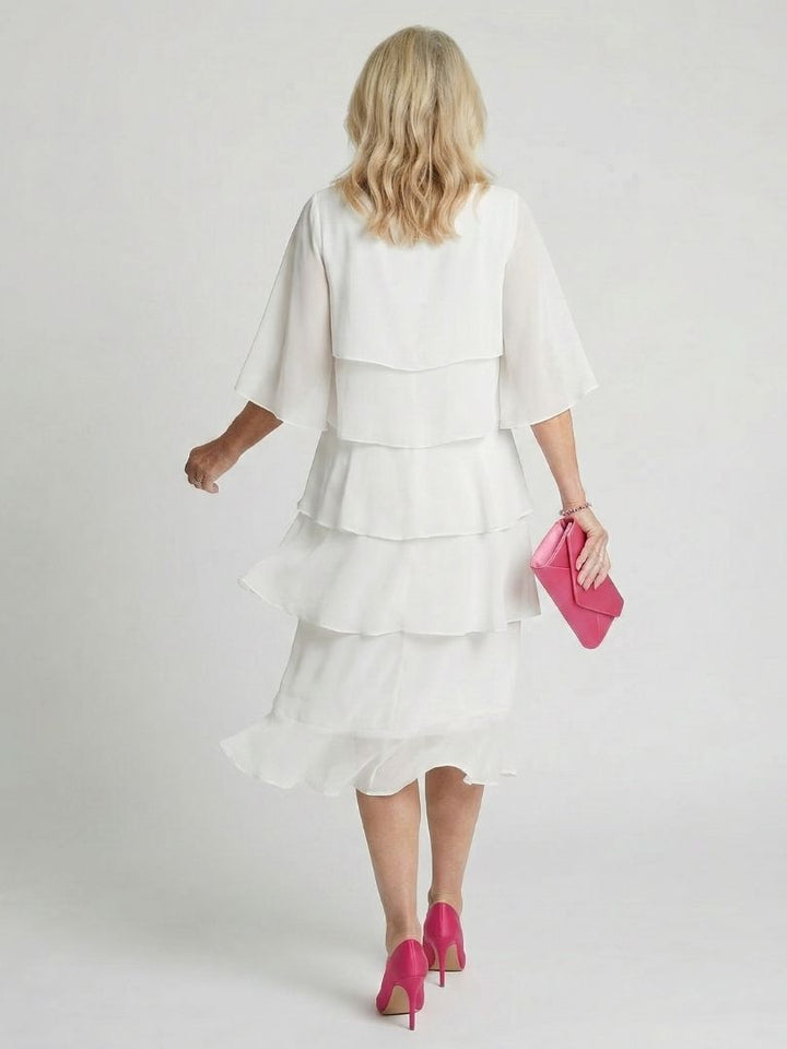 Brent | Midi Dress with Layered Tiers