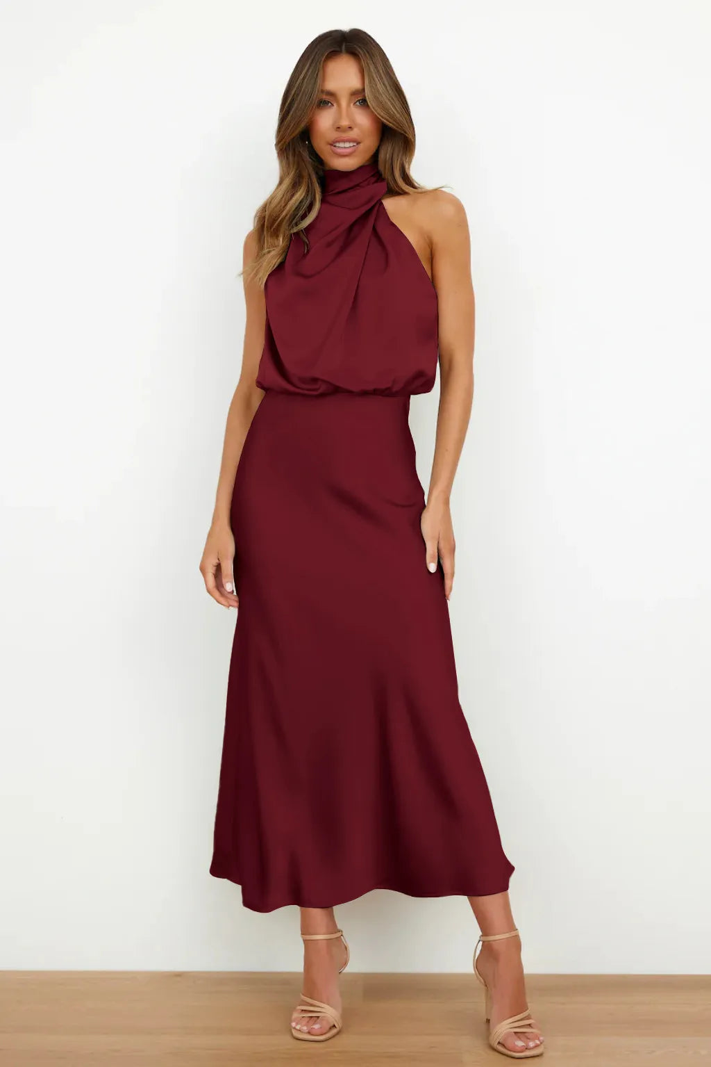 Zelmira™ - Satin Draped Dress