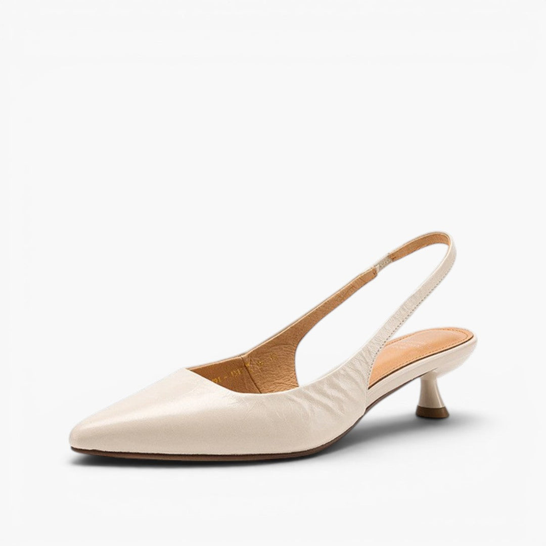 Lillian | Lambskin Leather Slingback Heels