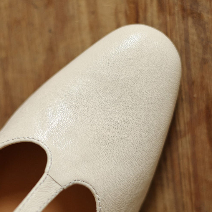 Winifred | Leather T-Strap Heels