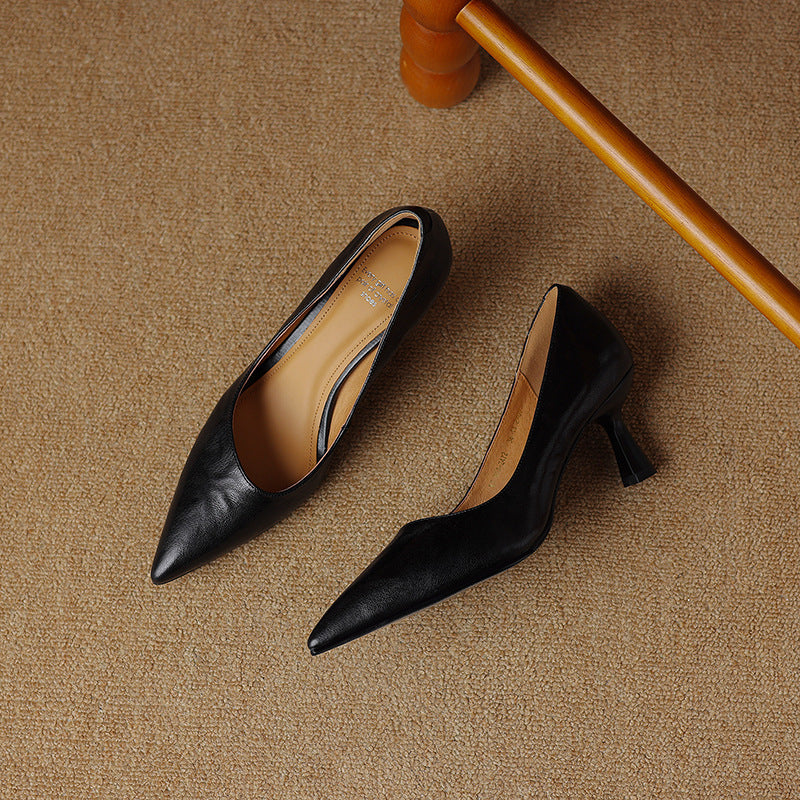 Bernice | Pointed Lambskin Leather Pumps