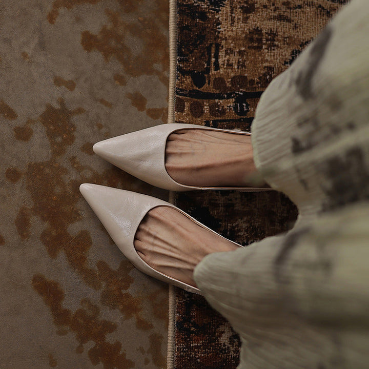 Lillian | Lambskin Leather Slingback Heels