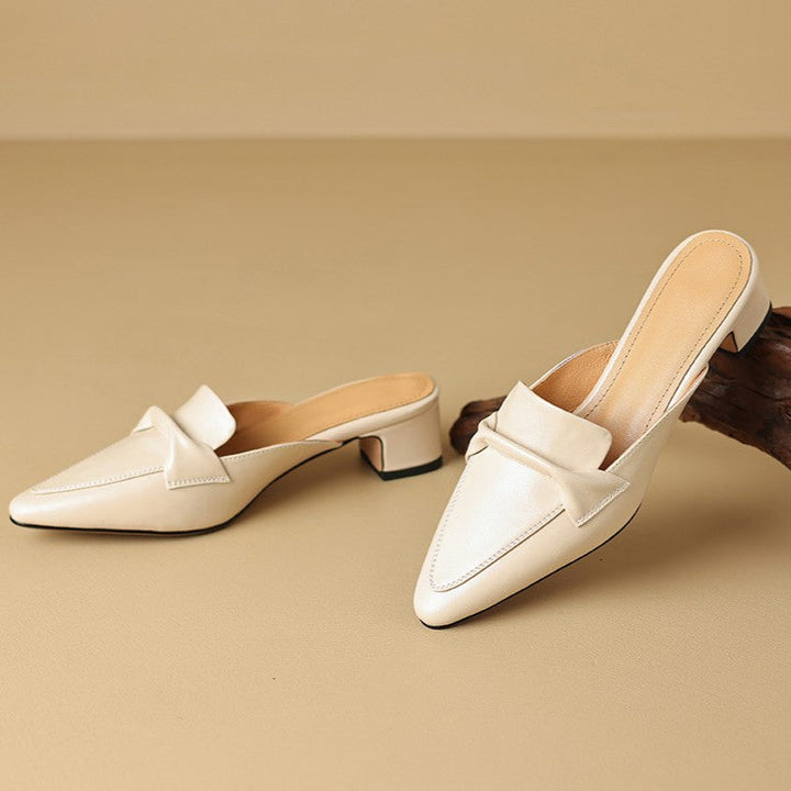 Matilda | Pointed Leather Mules