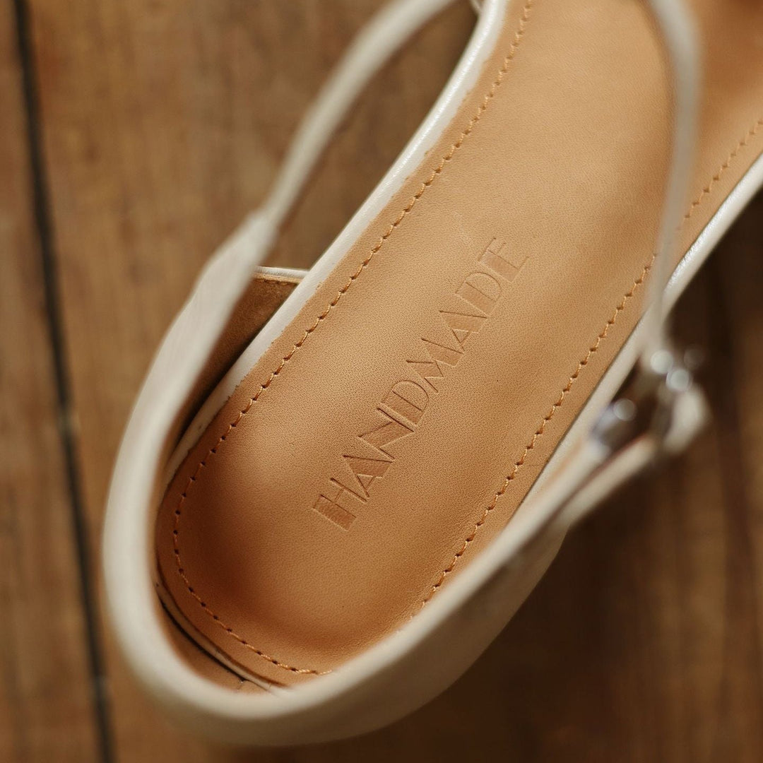 Winifred | Leather T-Strap Heels