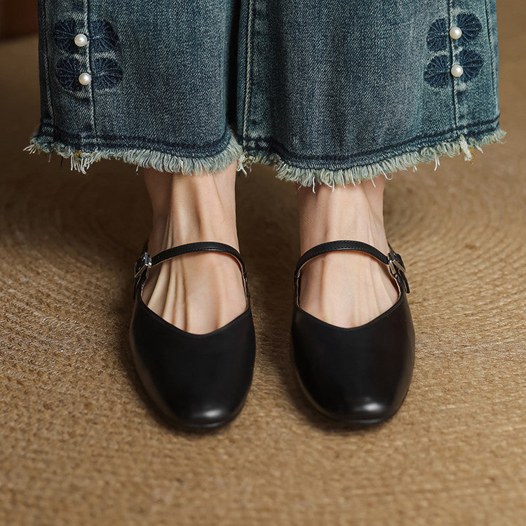 Clementine | Mary-Jane Leather Mules