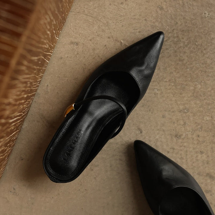 Beatrice | Pointed Leather Mules