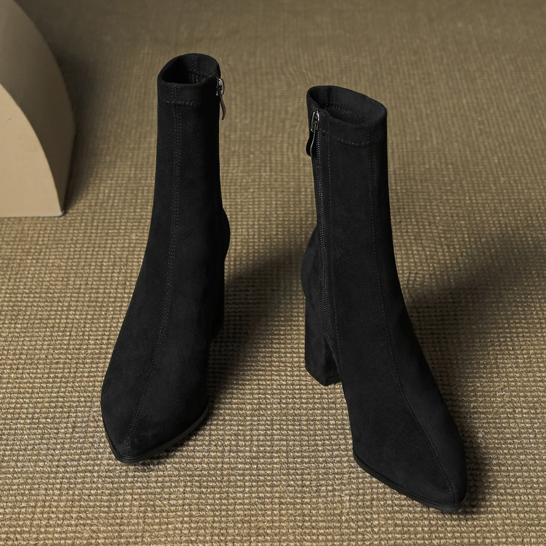Élan Suede Leather Ankle Boots