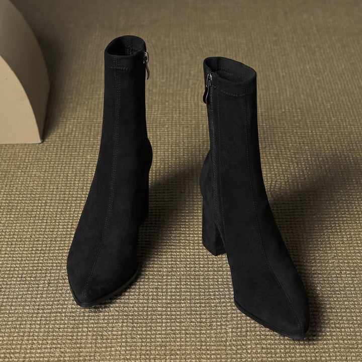 Élan Suede Leather Ankle Boots
