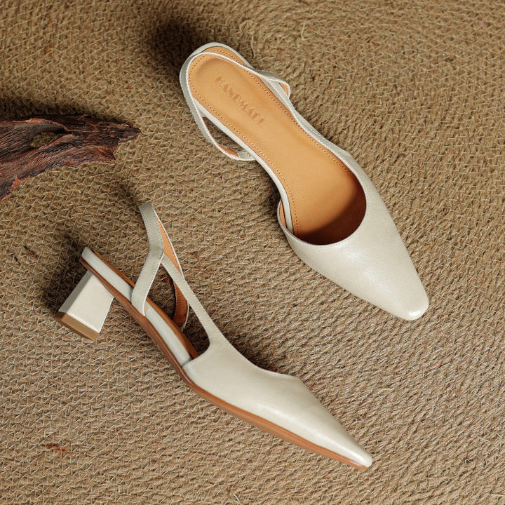 Georgia | Leather Slingback Pumps