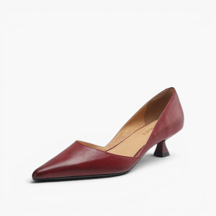 Anti-slip sole of a pointed leather pump