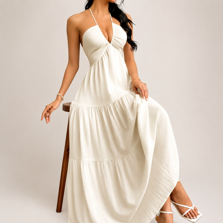 Calda™ - Grace Halter Maxi Dress