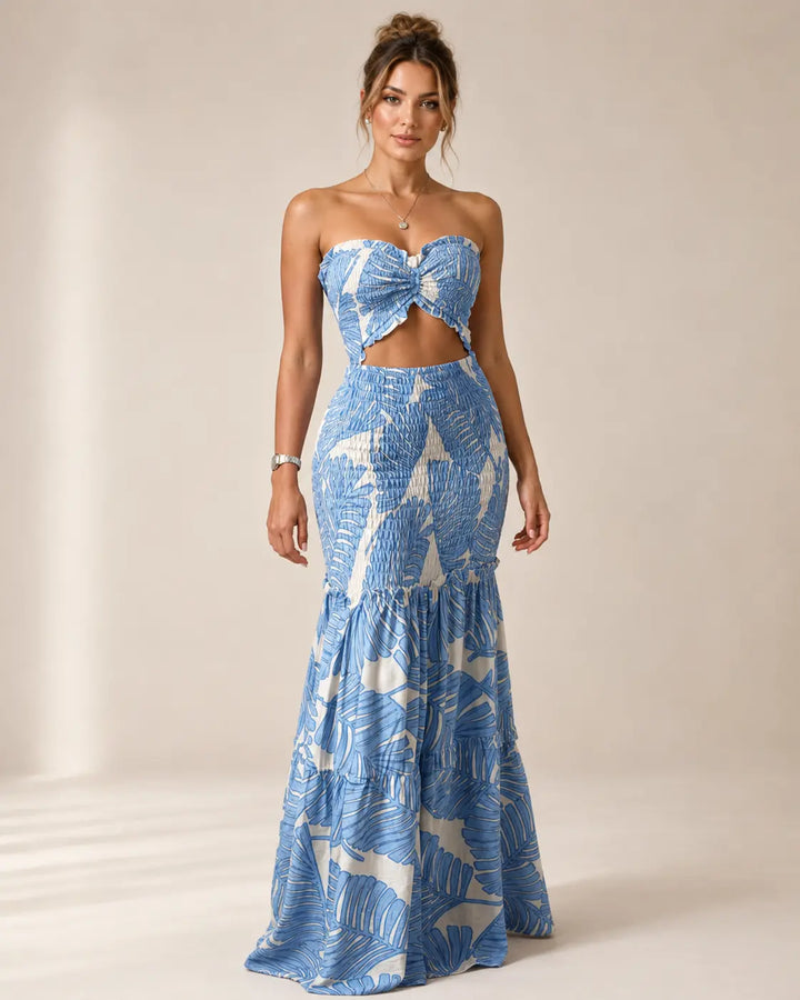 Rivelin™ - Tropical Tie-Front Maxi Set