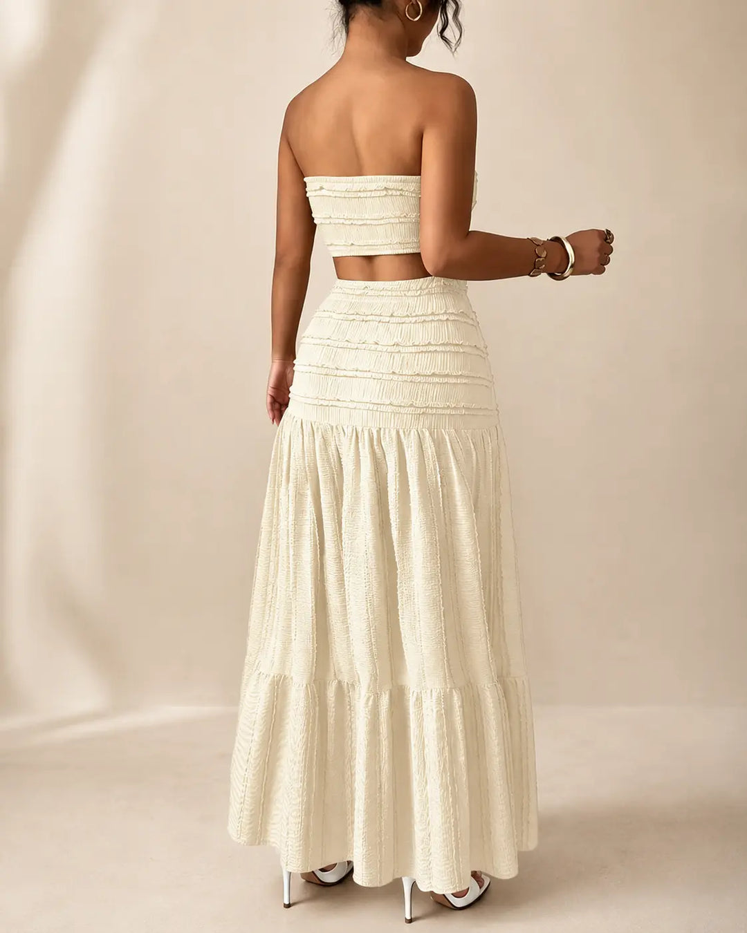 Peschina™ - Smocked Maxi Skirt Set