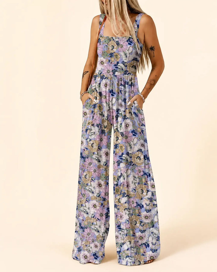 Susina™ - Wide-Leg Smocked Jumpsuit