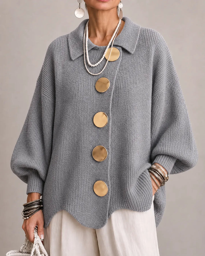 Elara | Oversized Button Knit Cardigan