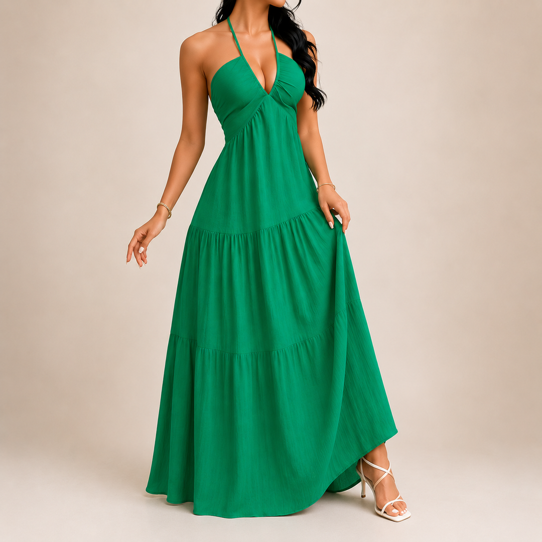 Calda™ - Grace Halter Maxi Dress