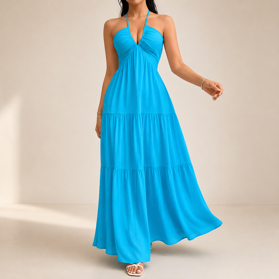 Calda™ - Grace Halter Maxi Dress