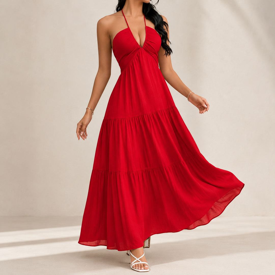 Calda™ - Grace Halter Maxi Dress