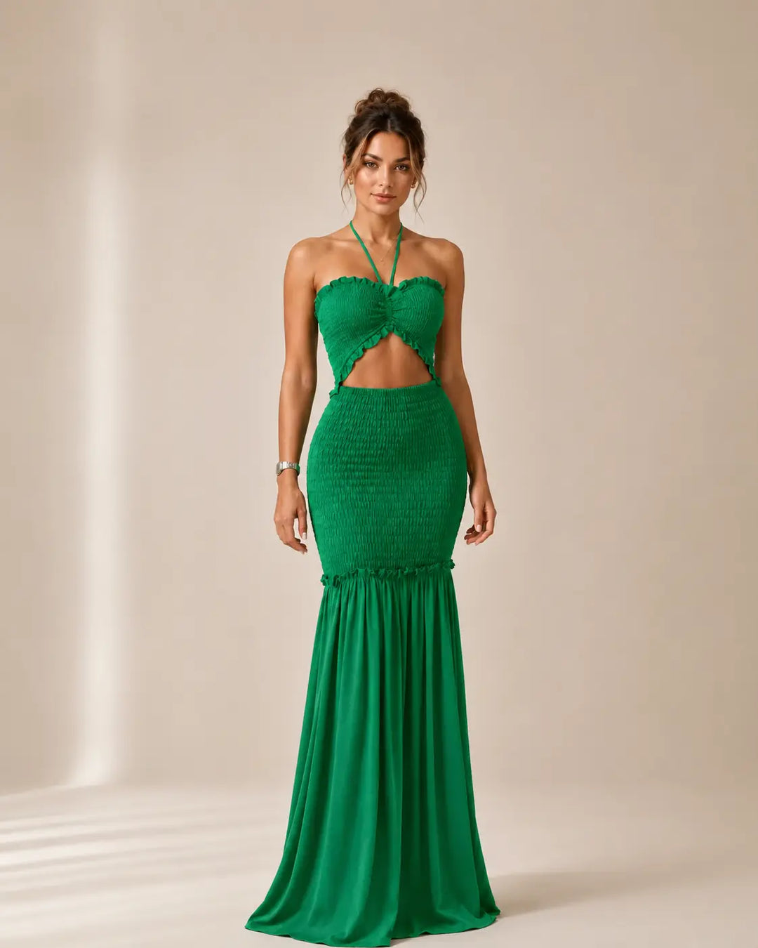 Rivelin™ - Tropical Tie-Front Maxi Set