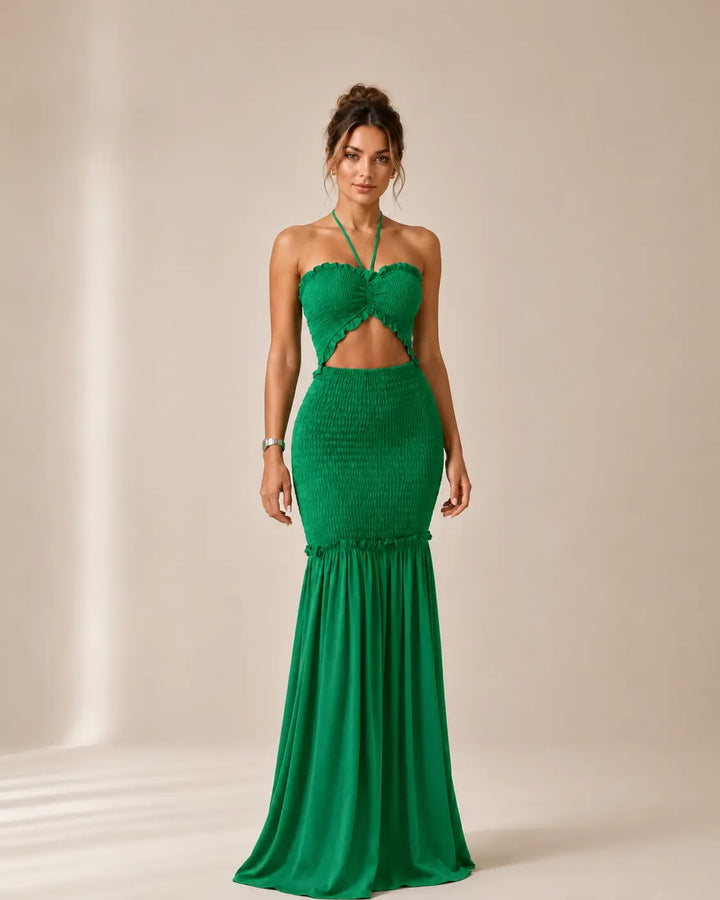 Rivelin™ - Tropical Tie-Front Maxi Set