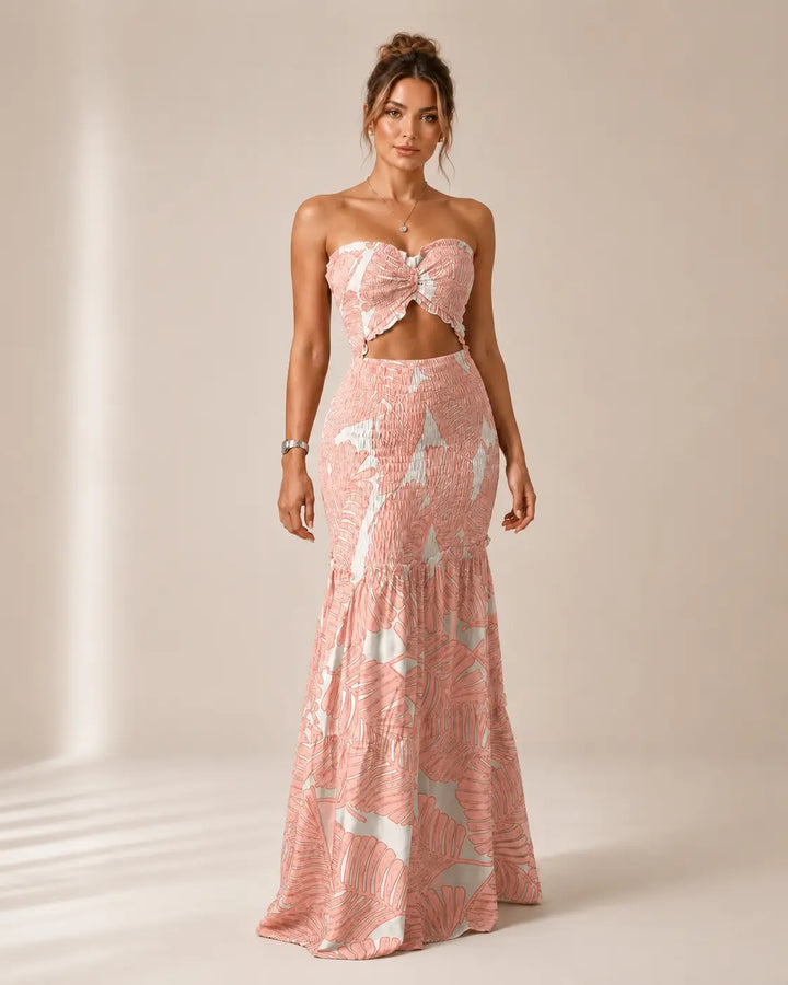 Rivelin™ - Tropical Tie-Front Maxi Set